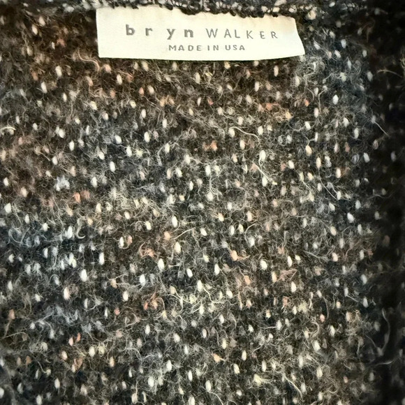 Bryn Walker Wrap Coat in Nero/Bianco Isle of Skye Size XXS - Picture 10 of 14